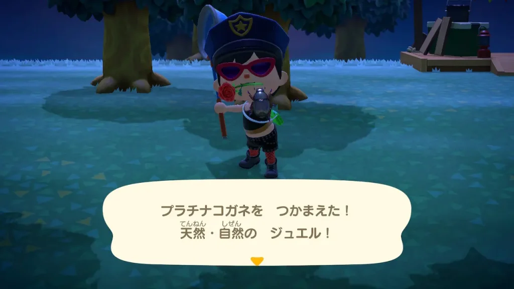 オオセンチコガネを捕まえた！天然・自然の ジュエル！