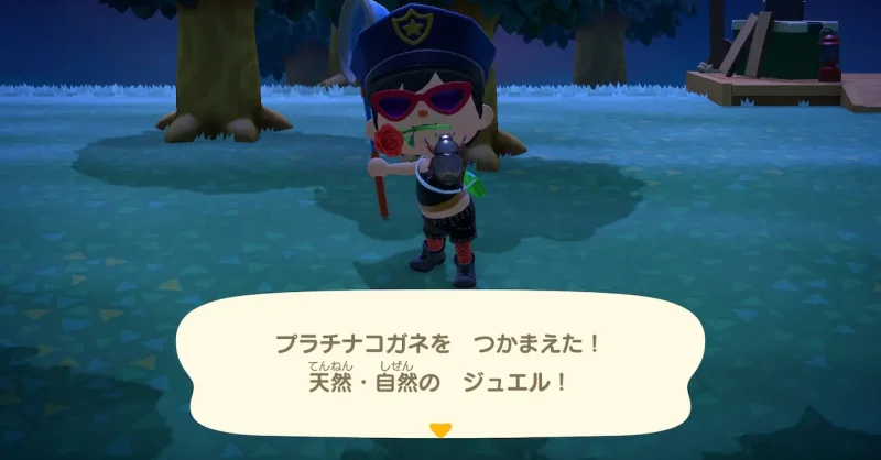 オオセンチコガネを捕まえた！天然・自然の ジュエル！